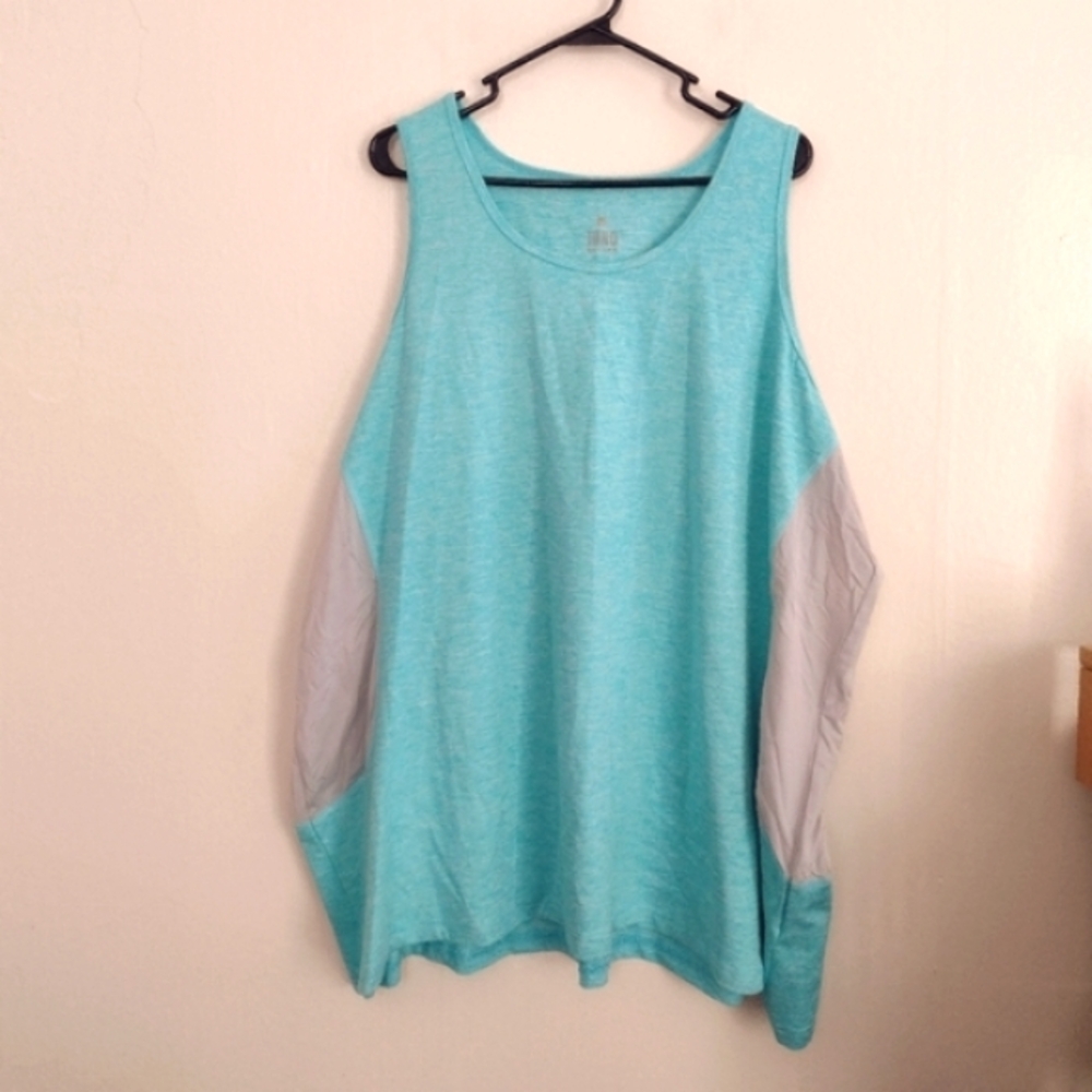 Juno Active 2 Tone Stretch Knit Plus Size Tank Top Size 4x